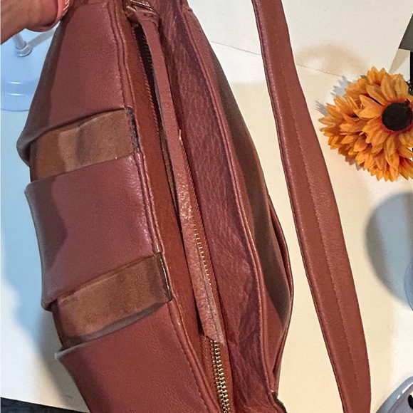 Aimee Kestenberg Brown Leather & Suede Slouchy Hobo Shoulder Bag - Picture 9 of 12